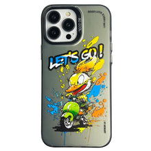 Load image into Gallery viewer, Double Layer Color Silver Series Animal Oil Painting Phone Case, For iPhone 12 Pro, For iPhone 11