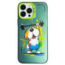 Load image into Gallery viewer, Double Layer Color Silver Series Animal Oil Painting Phone Case, For iPhone 12 Pro, For iPhone 11