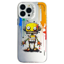 Load image into Gallery viewer, Double Layer Color Silver Series Animal Oil Painting Phone Case, For iPhone 12 Pro, For iPhone 11