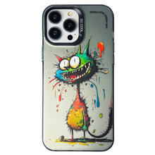 Load image into Gallery viewer, Double Layer Color Silver Series Animal Oil Painting Phone Case, For iPhone 12 Pro, For iPhone 11