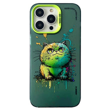 Load image into Gallery viewer, Double Layer Color Silver Series Animal Oil Painting Phone Case, For iPhone 12 Pro, For iPhone 11
