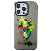 Load image into Gallery viewer, Double Layer Color Silver Series Animal Oil Painting Phone Case, For iPhone 12 Pro, For iPhone 11