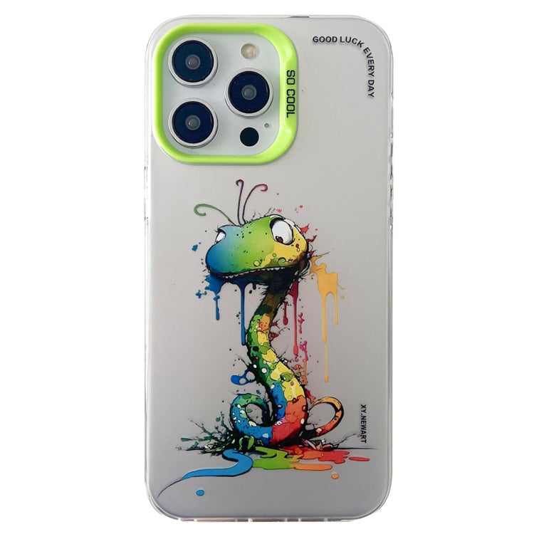 Double Layer Color Silver Series Animal Oil Painting Phone Case, For iPhone 12 Pro, For iPhone 11
