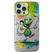 Load image into Gallery viewer, Double Layer Color Silver Series Animal Oil Painting Phone Case, For iPhone 12 Pro, For iPhone 11