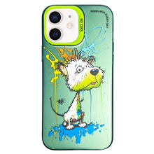 Load image into Gallery viewer, Double Layer Color Silver Series Animal Oil Painting Phone Case, For iPhone 12 Pro, For iPhone 11