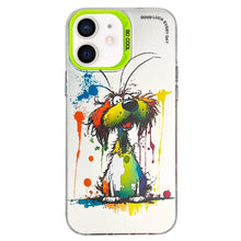 Load image into Gallery viewer, Double Layer Color Silver Series Animal Oil Painting Phone Case, For iPhone 12 Pro, For iPhone 11