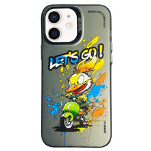 Load image into Gallery viewer, Double Layer Color Silver Series Animal Oil Painting Phone Case, For iPhone 12 Pro, For iPhone 11