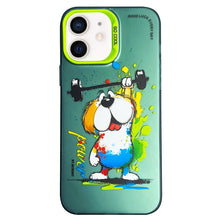 Load image into Gallery viewer, Double Layer Color Silver Series Animal Oil Painting Phone Case, For iPhone 12 Pro, For iPhone 11