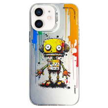Load image into Gallery viewer, Double Layer Color Silver Series Animal Oil Painting Phone Case, For iPhone 12 Pro, For iPhone 11
