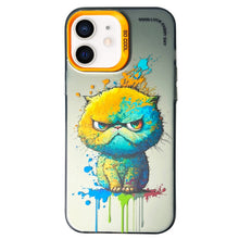 Load image into Gallery viewer, Double Layer Color Silver Series Animal Oil Painting Phone Case, For iPhone 12 Pro, For iPhone 11