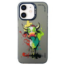 Load image into Gallery viewer, Double Layer Color Silver Series Animal Oil Painting Phone Case, For iPhone 12 Pro, For iPhone 11