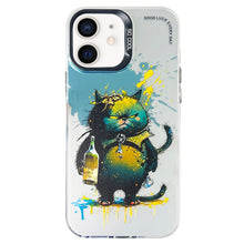 Load image into Gallery viewer, Double Layer Color Silver Series Animal Oil Painting Phone Case, For iPhone 12 Pro, For iPhone 11