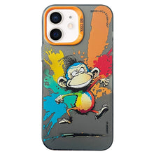 Load image into Gallery viewer, Double Layer Color Silver Series Animal Oil Painting Phone Case, For iPhone 12 Pro, For iPhone 11