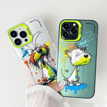 Load image into Gallery viewer, Double Layer Color Silver Series Animal Oil Painting Phone Case, For iPhone 12 Pro, For iPhone 11