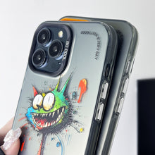 Load image into Gallery viewer, Double Layer Color Silver Series Animal Oil Painting Phone Case, For iPhone 12 Pro, For iPhone 11