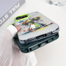 Load image into Gallery viewer, Double Layer Color Silver Series Animal Oil Painting Phone Case, For iPhone 12 Pro, For iPhone 11