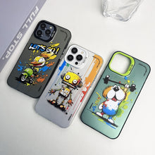 Load image into Gallery viewer, Double Layer Color Silver Series Animal Oil Painting Phone Case, For iPhone 12 Pro, For iPhone 11
