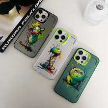 Load image into Gallery viewer, Double Layer Color Silver Series Animal Oil Painting Phone Case, For iPhone 12 Pro, For iPhone 11