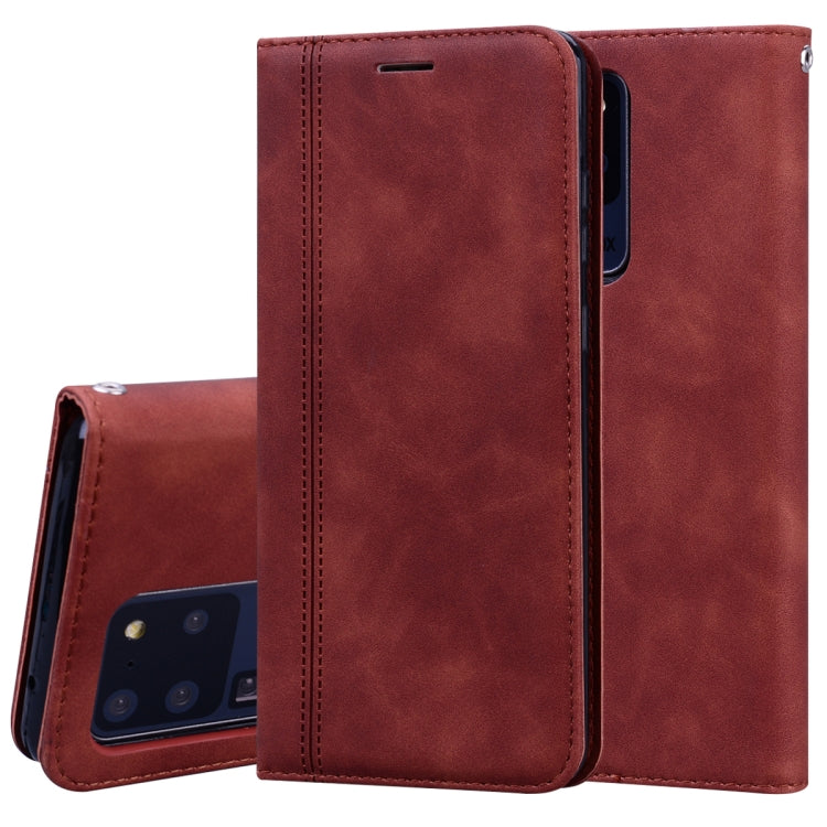 Frosted Business Magnetic Horizontal Flip PU Leather Case with Holder & Card Slot & Lanyard, For Samsung Galaxy S10 Lite / A91, For Samsung Galaxy S10, For Samsung Galaxy S20, For Samsung Galaxy S20 Plus, For Samsung Galaxy S20 Ultra                   ...