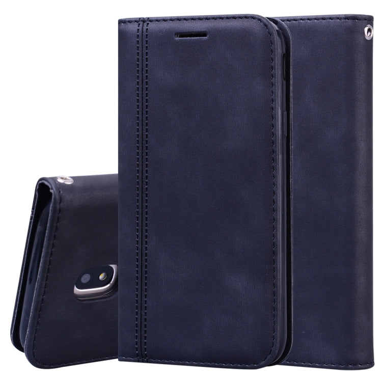 Frosted Business Magnetic Horizontal Flip PU Leather Case with Holder & Card Slot & Lanyard, For Samsung Galaxy J3 / J330  (EU), For Samsung Galaxy J5 (2016) / J510, For Samsung Galaxy J5 / J530 (EU), For Samsung Galaxy J7 / J730 (EU)                  ...