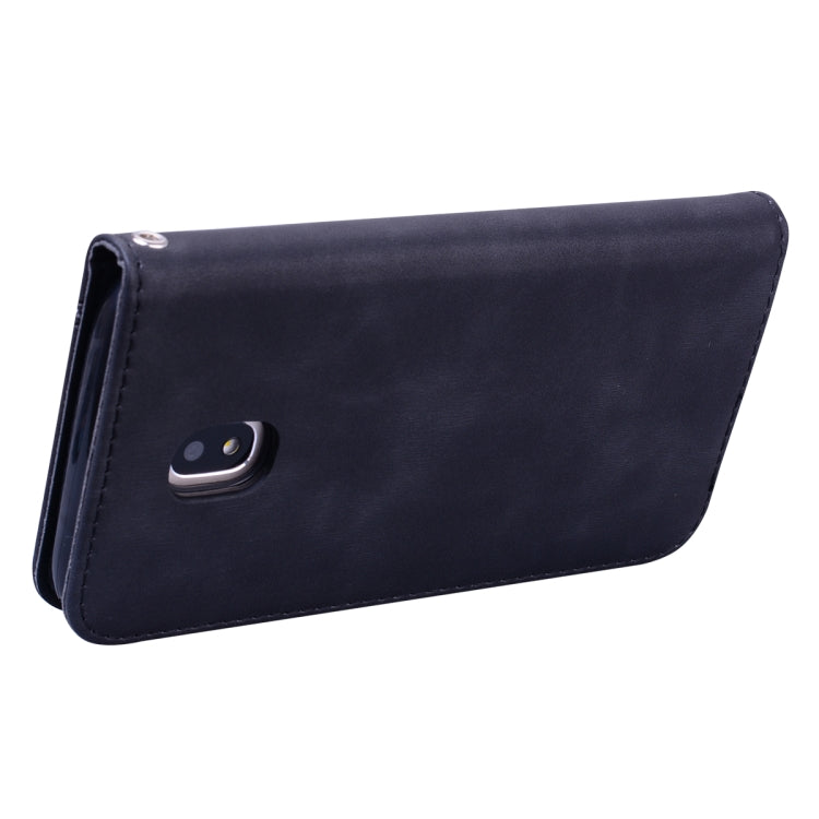 Frosted Business Magnetic Horizontal Flip PU Leather Case with Holder & Card Slot & Lanyard, For Samsung Galaxy J3 / J330  (EU), For Samsung Galaxy J5 (2016) / J510, For Samsung Galaxy J5 / J530 (EU), For Samsung Galaxy J7 / J730 (EU)                  ...