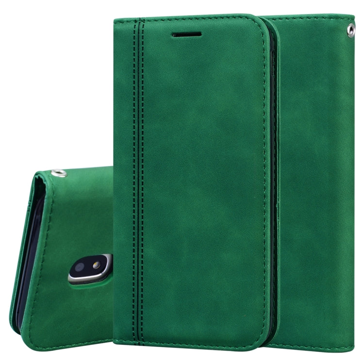 Frosted Business Magnetic Horizontal Flip PU Leather Case with Holder & Card Slot & Lanyard, For Samsung Galaxy J3 / J330  (EU), For Samsung Galaxy J5 (2016) / J510, For Samsung Galaxy J5 / J530 (EU), For Samsung Galaxy J7 / J730 (EU)                  ...