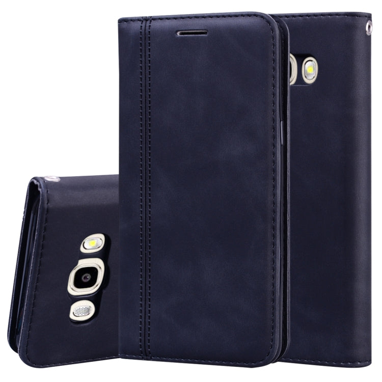Frosted Business Magnetic Horizontal Flip PU Leather Case with Holder & Card Slot & Lanyard, For Samsung Galaxy J3 / J330  (EU), For Samsung Galaxy J5 (2016) / J510, For Samsung Galaxy J5 / J530 (EU), For Samsung Galaxy J7 / J730 (EU)                  ...