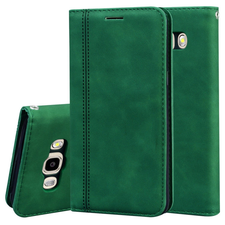 Frosted Business Magnetic Horizontal Flip PU Leather Case with Holder & Card Slot & Lanyard, For Samsung Galaxy J3 / J330  (EU), For Samsung Galaxy J5 (2016) / J510, For Samsung Galaxy J5 / J530 (EU), For Samsung Galaxy J7 / J730 (EU)                  ...