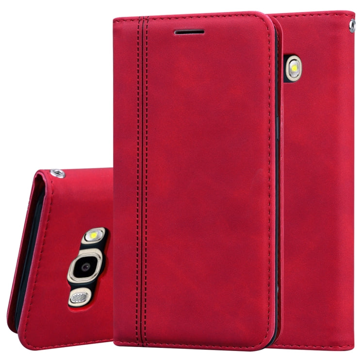 Frosted Business Magnetic Horizontal Flip PU Leather Case with Holder & Card Slot & Lanyard, For Samsung Galaxy J3 / J330  (EU), For Samsung Galaxy J5 (2016) / J510, For Samsung Galaxy J5 / J530 (EU), For Samsung Galaxy J7 / J730 (EU)                  ...