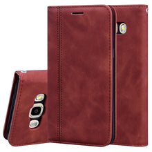Load image into Gallery viewer, Frosted Business Magnetic Horizontal Flip PU Leather Case with Holder &amp; Card Slot &amp; Lanyard, For Samsung Galaxy J3 / J330  (EU), For Samsung Galaxy J5 (2016) / J510, For Samsung Galaxy J5 / J530 (EU), For Samsung Galaxy J7 / J730 (EU)                  ...