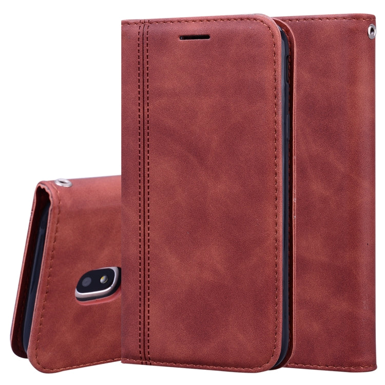 Frosted Business Magnetic Horizontal Flip PU Leather Case with Holder & Card Slot & Lanyard, For Samsung Galaxy J3 / J330  (EU), For Samsung Galaxy J5 (2016) / J510, For Samsung Galaxy J5 / J530 (EU), For Samsung Galaxy J7 / J730 (EU)                  ...