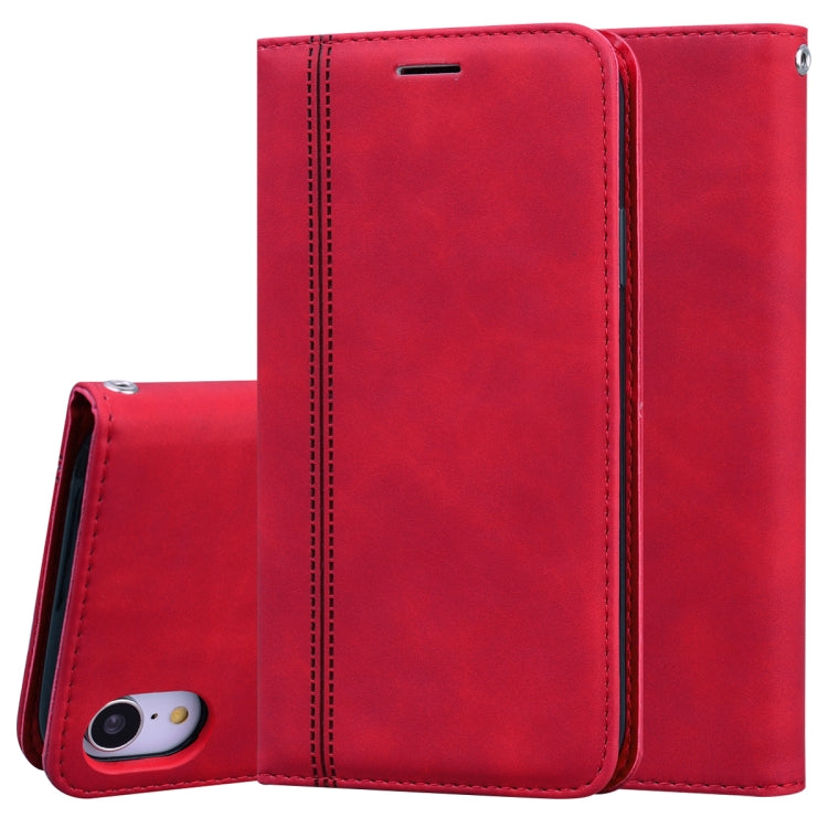 Frosted Business Magnetic Horizontal Flip PU Leather Case with Holder & Card Slot & Lanyard, For iPhone SE 2022 / SE 2020 & 8 & 7, For iPhone 8 Plus & 7 Plus, For iPhone 11 Pro, For iPhone 11, For iPhone 11 Pro Max, For iPhone XS / X, For iPhone XR    ...
