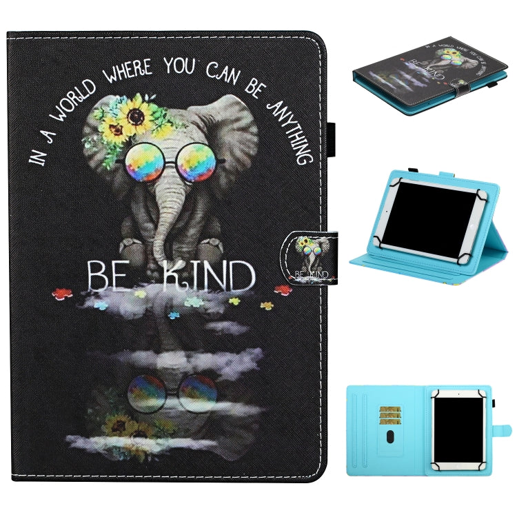 Colored Drawing Stitching Horizontal Flip Leather Case with Holder & Card Slots & Anti-skid strip