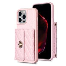 Load image into Gallery viewer, Horizontal Wallet Rhombic Leather Phone Case, For iPhone 15 Pro Max, For iPhone 15 Pro, For iPhone 15 Plus, For iPhone 15