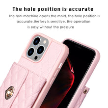 Load image into Gallery viewer, Horizontal Wallet Rhombic Leather Phone Case, For iPhone 15 Pro Max, For iPhone 15 Pro, For iPhone 15 Plus, For iPhone 15
