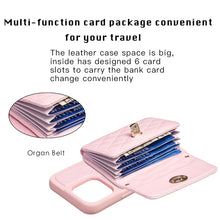 Load image into Gallery viewer, Horizontal Wallet Rhombic Leather Phone Case, For iPhone 15 Pro Max, For iPhone 15 Pro, For iPhone 15 Plus, For iPhone 15