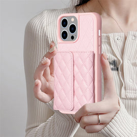 Horizontal Wallet Rhombic Leather Phone Case, For iPhone 15 Pro Max, For iPhone 15 Pro, For iPhone 15 Plus, For iPhone 15