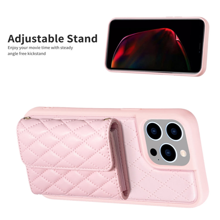 Horizontal Wallet Rhombic Leather Phone Case, For iPhone 15 Pro Max, For iPhone 15 Pro, For iPhone 15 Plus, For iPhone 15