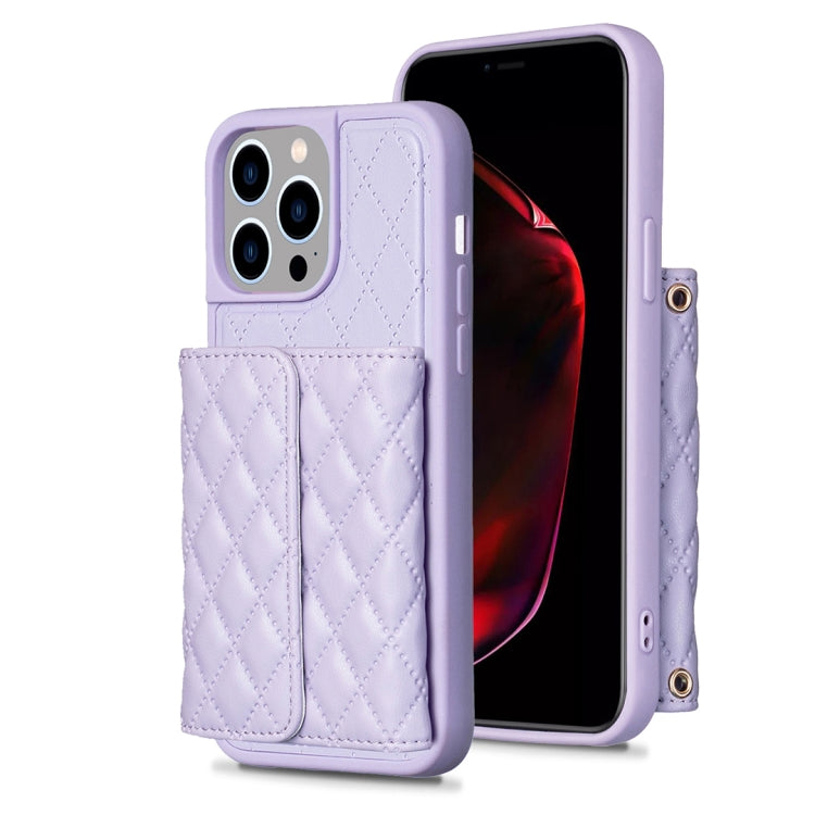 Horizontal Wallet Rhombic Leather Phone Case, For iPhone 15 Pro Max, For iPhone 15 Pro, For iPhone 15 Plus, For iPhone 15