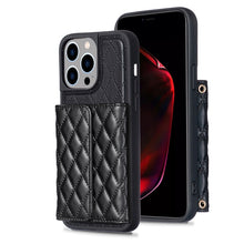 Load image into Gallery viewer, Horizontal Wallet Rhombic Leather Phone Case, For iPhone 15 Pro Max, For iPhone 15 Pro, For iPhone 15 Plus, For iPhone 15