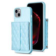 Load image into Gallery viewer, Horizontal Wallet Rhombic Leather Phone Case, For iPhone 15 Pro Max, For iPhone 15 Pro, For iPhone 15 Plus, For iPhone 15