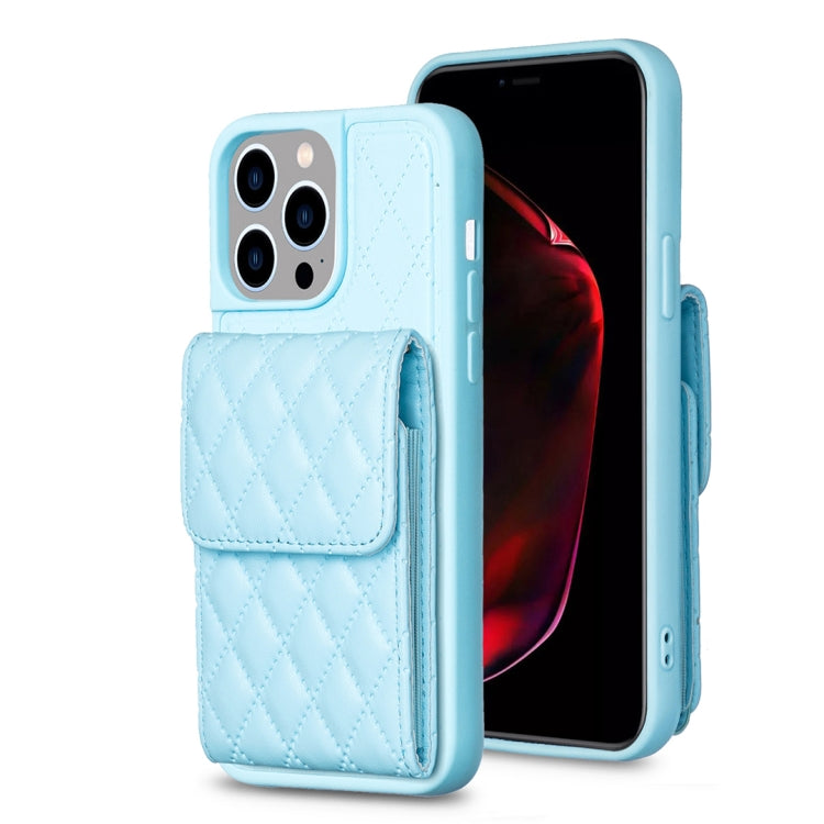 Vertical Wallet Rhombic Leather Phone Case, For iPhone 15 Pro Max, For iPhone 15 Pro, For iPhone 15 Plus, For iPhone 15