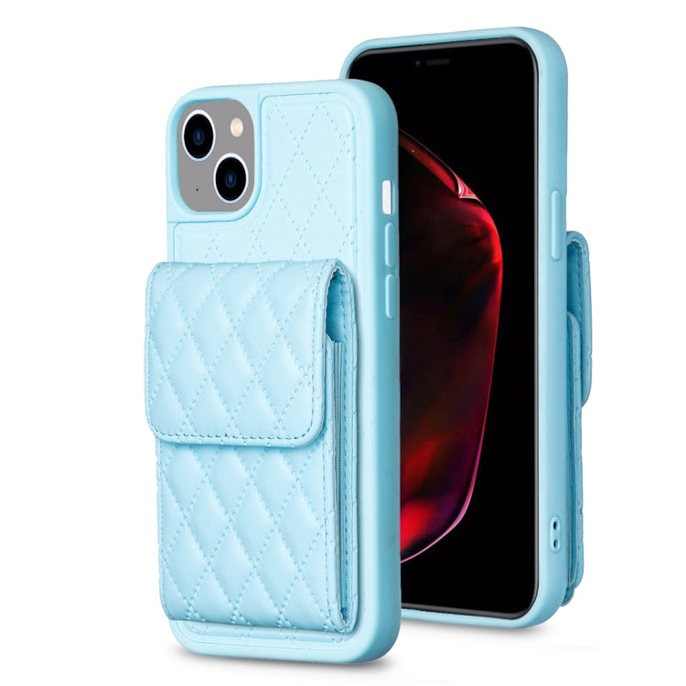 Vertical Wallet Rhombic Leather Phone Case, For iPhone 15 Pro Max, For iPhone 15 Pro, For iPhone 15 Plus, For iPhone 15