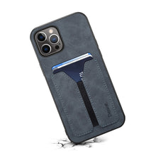 Load image into Gallery viewer, Denior DV Elastic Card Slot PU Back Cover Phone Case, For iPhone 15 Pro Max, For iPhone 15 Pro, For iPhone 15 Plus, For iPhone 15