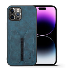 Load image into Gallery viewer, Denior DV Elastic Card Slot PU Back Cover Phone Case, For iPhone 15 Pro Max, For iPhone 15 Pro, For iPhone 15 Plus, For iPhone 15