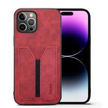 Load image into Gallery viewer, Denior DV Elastic Card Slot PU Back Cover Phone Case, For iPhone 15 Pro Max, For iPhone 15 Pro, For iPhone 15 Plus, For iPhone 15