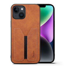 Load image into Gallery viewer, Denior DV Elastic Card Slot PU Back Cover Phone Case, For iPhone 15 Pro Max, For iPhone 15 Pro, For iPhone 15 Plus, For iPhone 15
