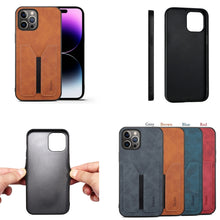 Load image into Gallery viewer, Denior DV Elastic Card Slot PU Back Cover Phone Case, For iPhone 15 Pro Max, For iPhone 15 Pro, For iPhone 15 Plus, For iPhone 15