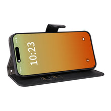 Load image into Gallery viewer, Skin Feel Magnetic Flip Leather Phone Case, For iPhone 15 Pro Max, For iPhone 15 Pro, For iPhone 15 Plus