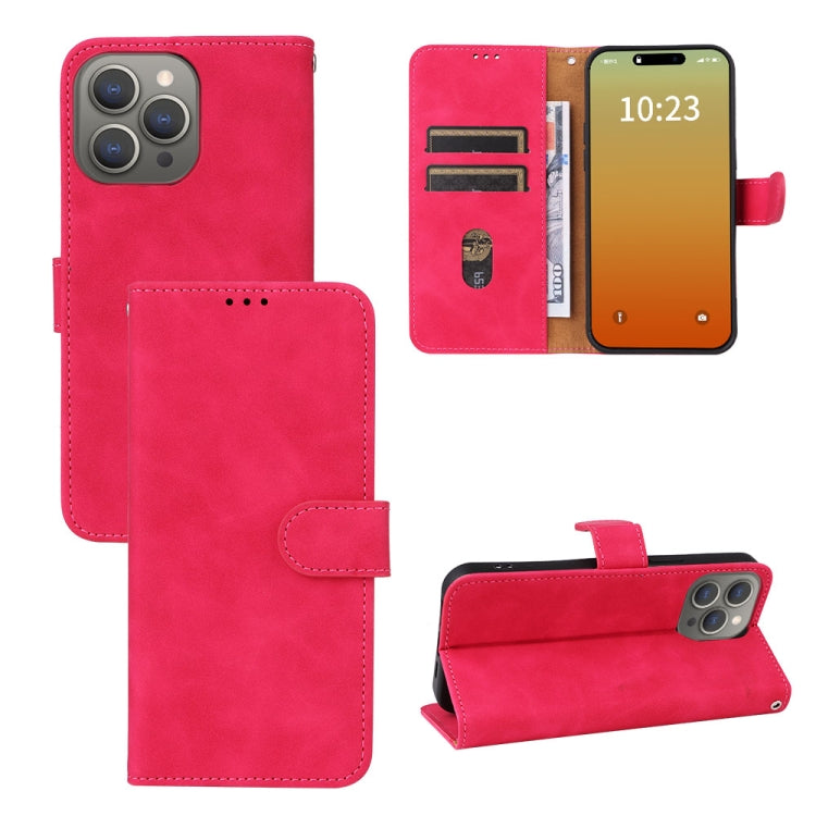 Skin Feel Magnetic Flip Leather Phone Case, For iPhone 15 Pro Max, For iPhone 15 Pro, For iPhone 15 Plus